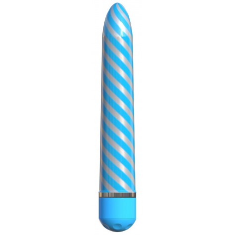 Голубой вибратор Sweet Swirl Vibrator - 21,3 см.