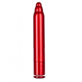 Красный вибратор METALLIX FIGURADO BULBED VIBRATOR - 11,5 см.